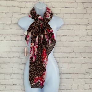 Victoria’s Secret leopard red floral scarf